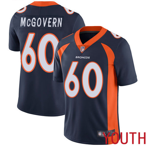 Youth Denver Broncos #60 Connor McGovern Navy Blue Alternate Vapor Untouchable Limited Player Football NFL Jersey->youth nfl jersey->Youth Jersey